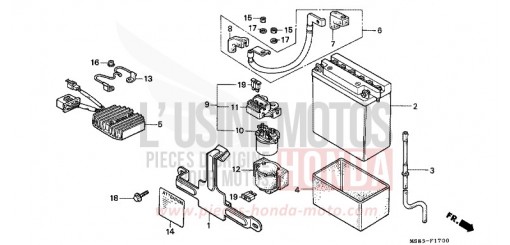 BATTERIE XRV650K de 1989